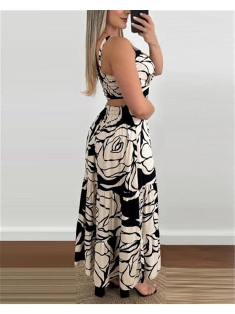 Women's Summer Dress Sleeveless Casual Boho Maxi Dress - Picture 2 of 7